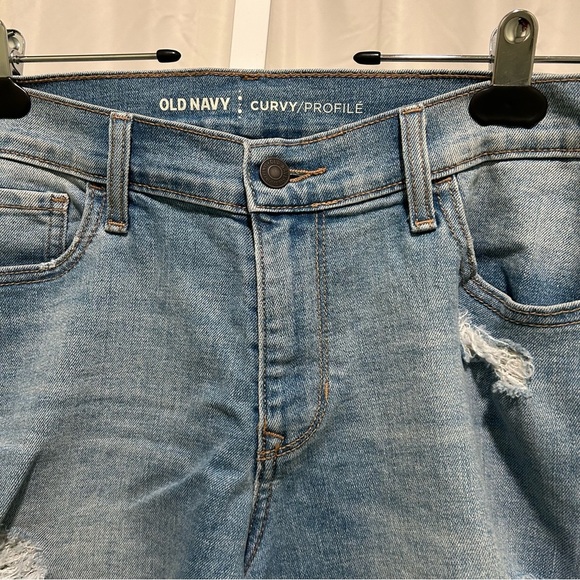 #041 Old Navy Women's Blue Denim Shorts - Picture 3 of 4